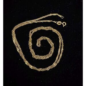 14k solid Gold 24" Chain Necklace 4.8 grams Italy